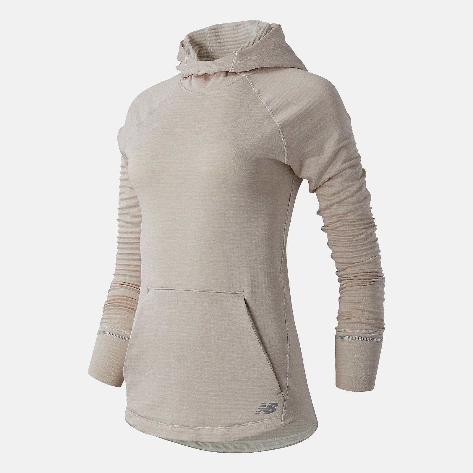 Sea Salt Heather NB Heat Grid Hoodie | New Balance Clothing