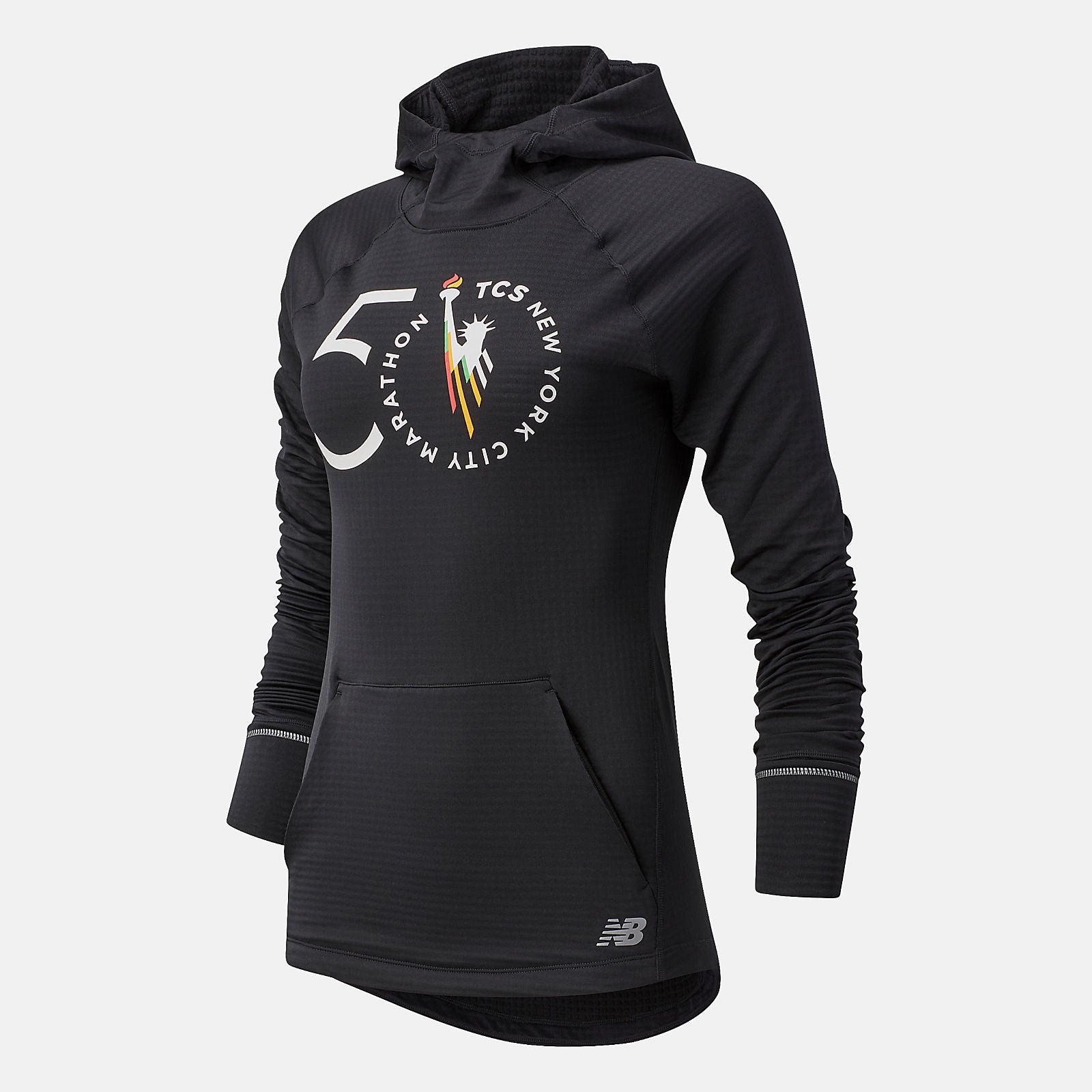 Black NYC Marathon NB Heat Grid Hoodie | New Balance Clothing