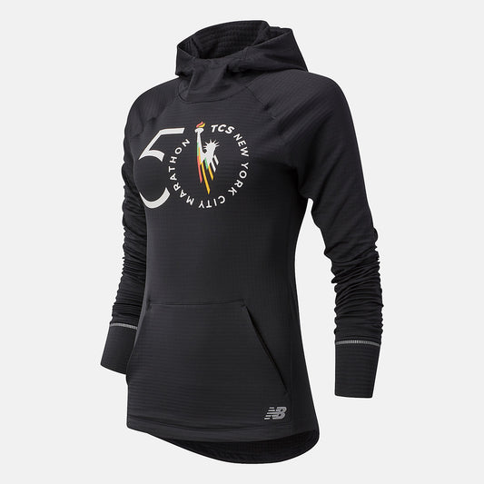 Black NYC Marathon NB Heat Grid Hoodie | New Balance Clothing