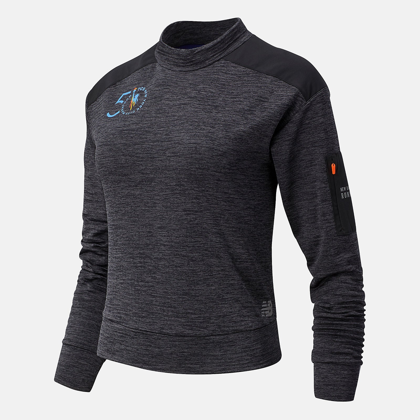 Heather Charcoal NYC Marathon NB Heat Grid Long Sleeve | New Balance Clothing