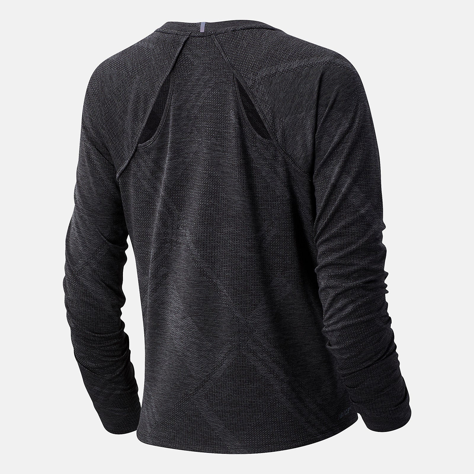 Black Heather NYC Marathon Q Speed Fuel Jacquard Long Sleeve | New Balance Clothing