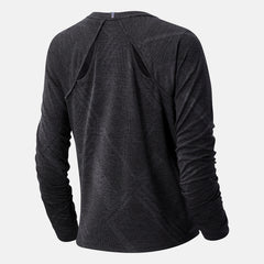 Black Heather NYC Marathon Q Speed Fuel Jacquard Long Sleeve | New Balance Clothing
