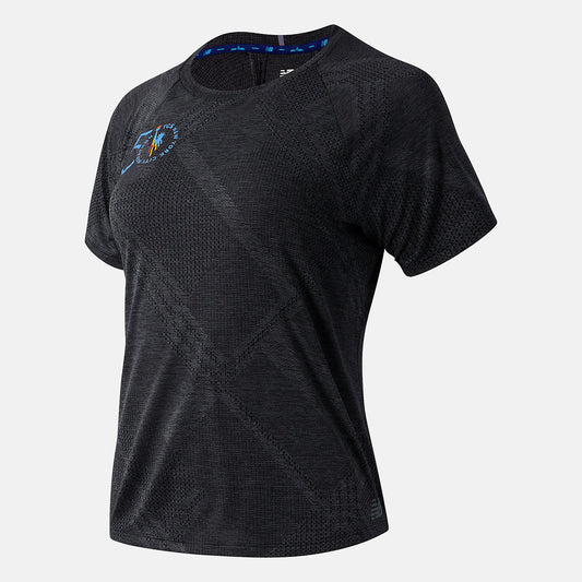 Black Heather NYC Marathon Q Speed Fuel Jacquard Short Sleeve | New Balance Clothing