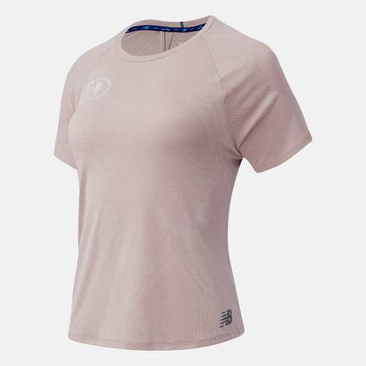 Space Pink NYC Marathon Q Speed Fuel Jacquard Short Sleeve | New Balance Clothing