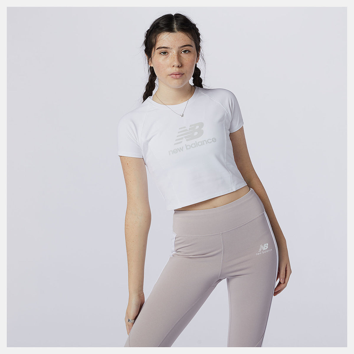 White/Grey NB Athletics Podium Tee | New Balance Clothing