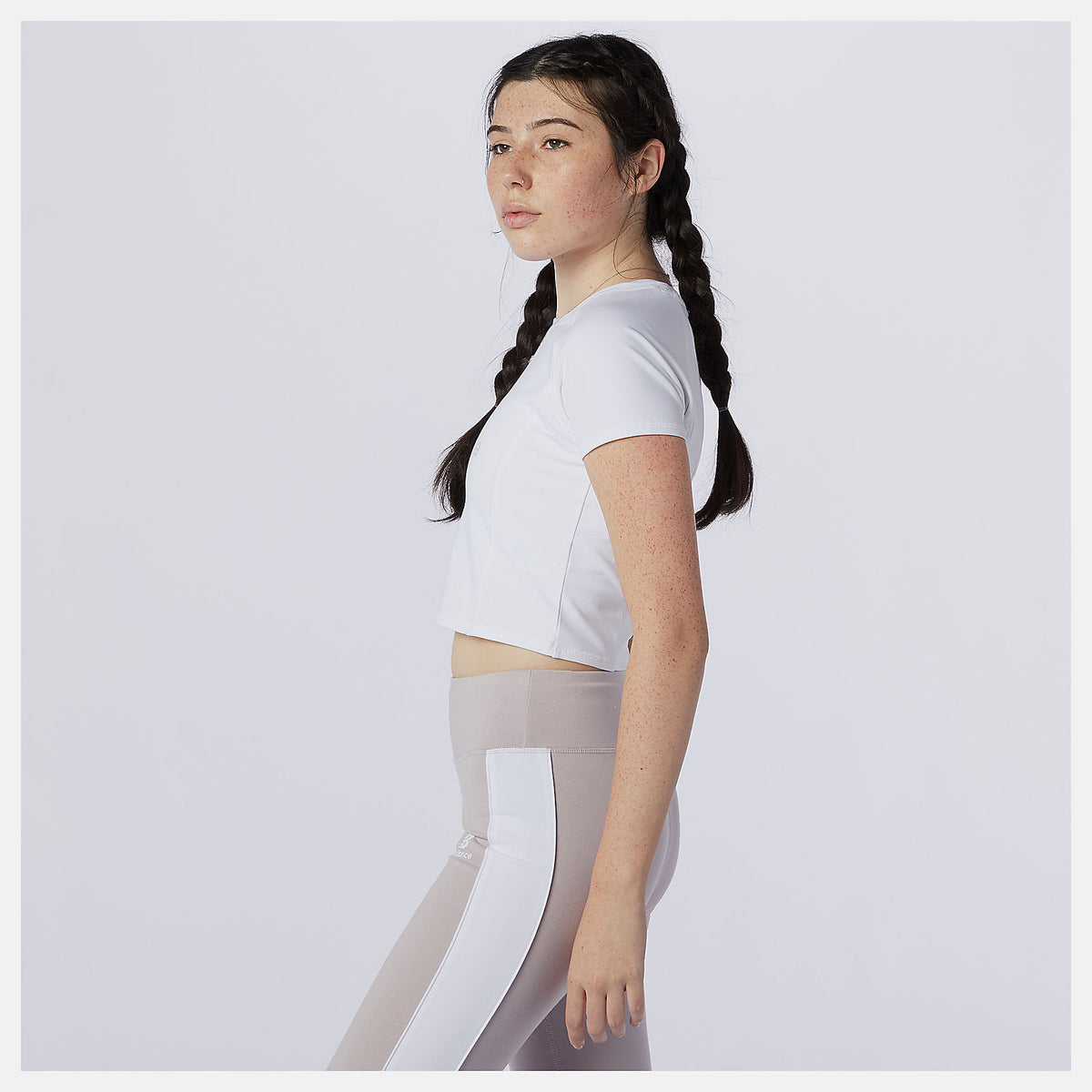 White/Grey NB Athletics Podium Tee | New Balance Clothing