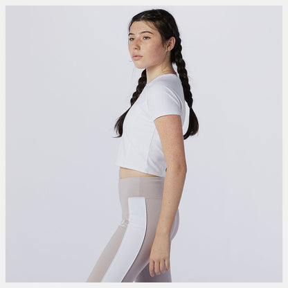 White/Grey NB Athletics Podium Tee | New Balance Clothing
