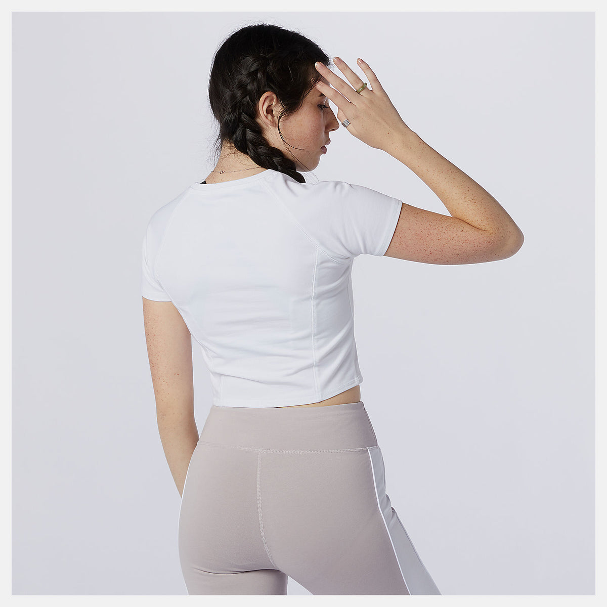 White/Grey NB Athletics Podium Tee | New Balance Clothing