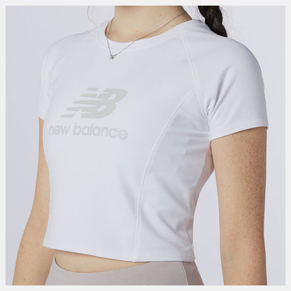 White/Grey NB Athletics Podium Tee | New Balance Clothing