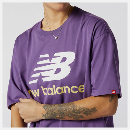 Sour Grape NB Essentials Stacked Logo Tee | New Balance Clothing