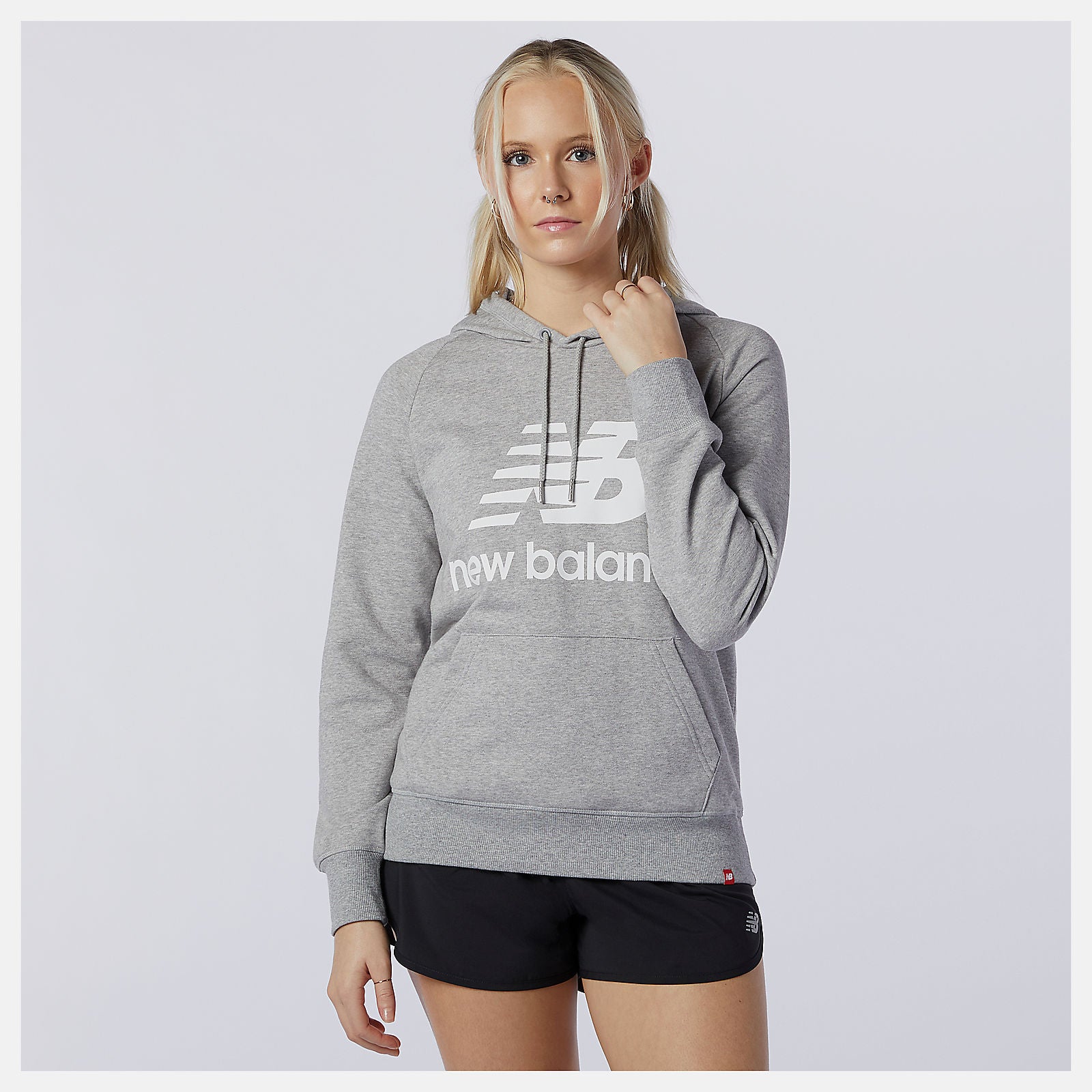 Athletic Grey NB Essentials Pullover Hoodie | New Balance Clothing