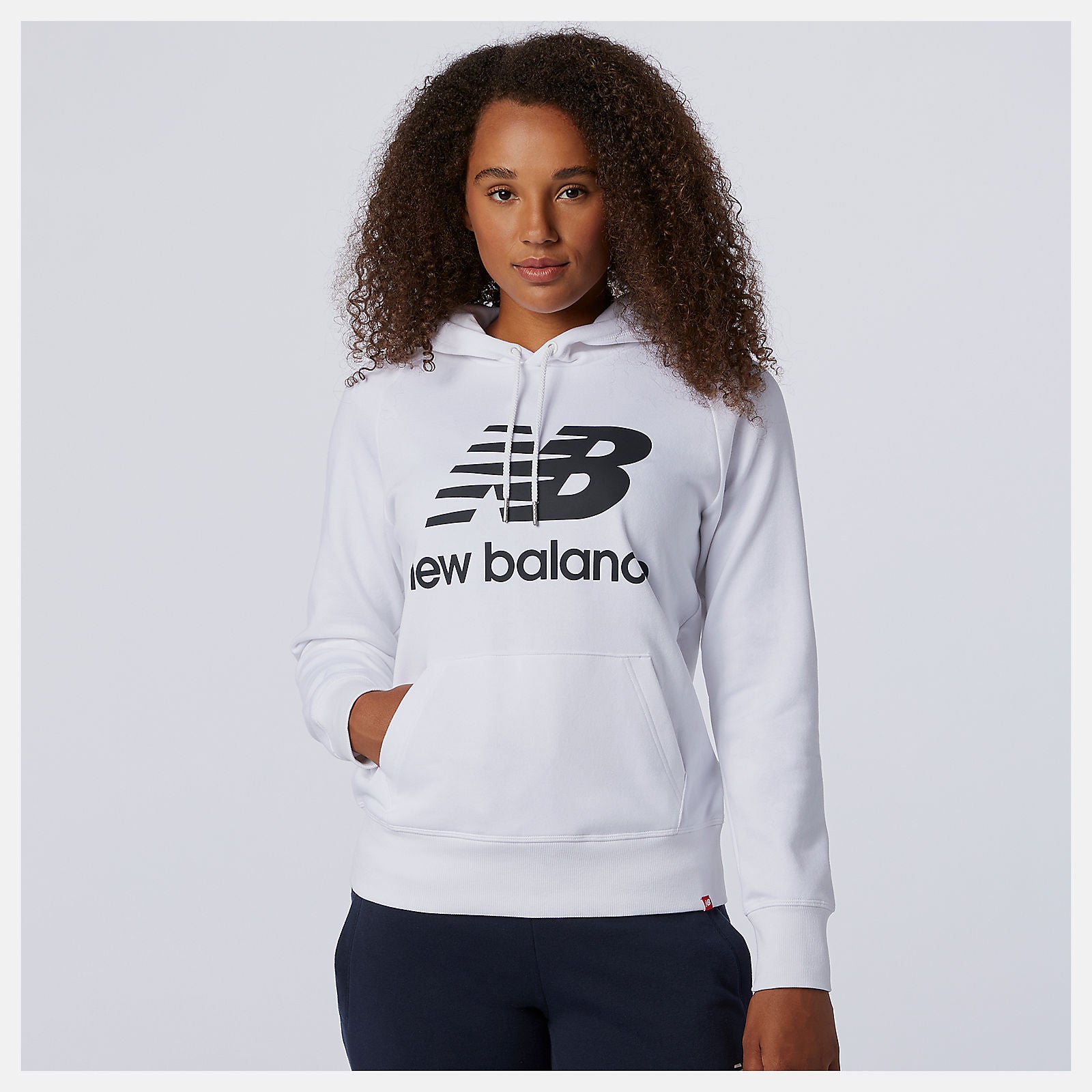 White/Black NB Essentials Pullover Hoodie | New Balance Clothing