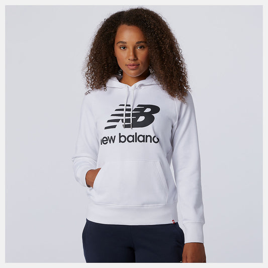 White/Black NB Essentials Pullover Hoodie | New Balance Clothing