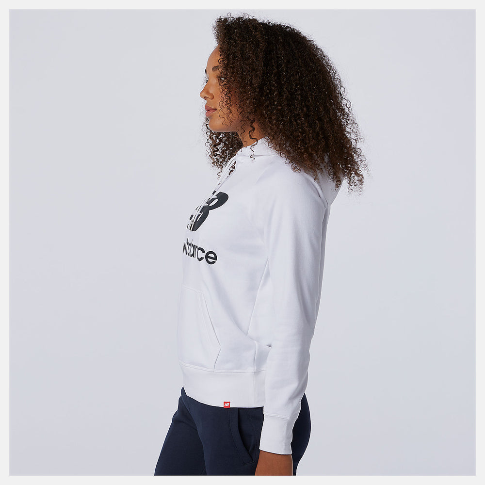 White/Black NB Essentials Pullover Hoodie | New Balance Clothing