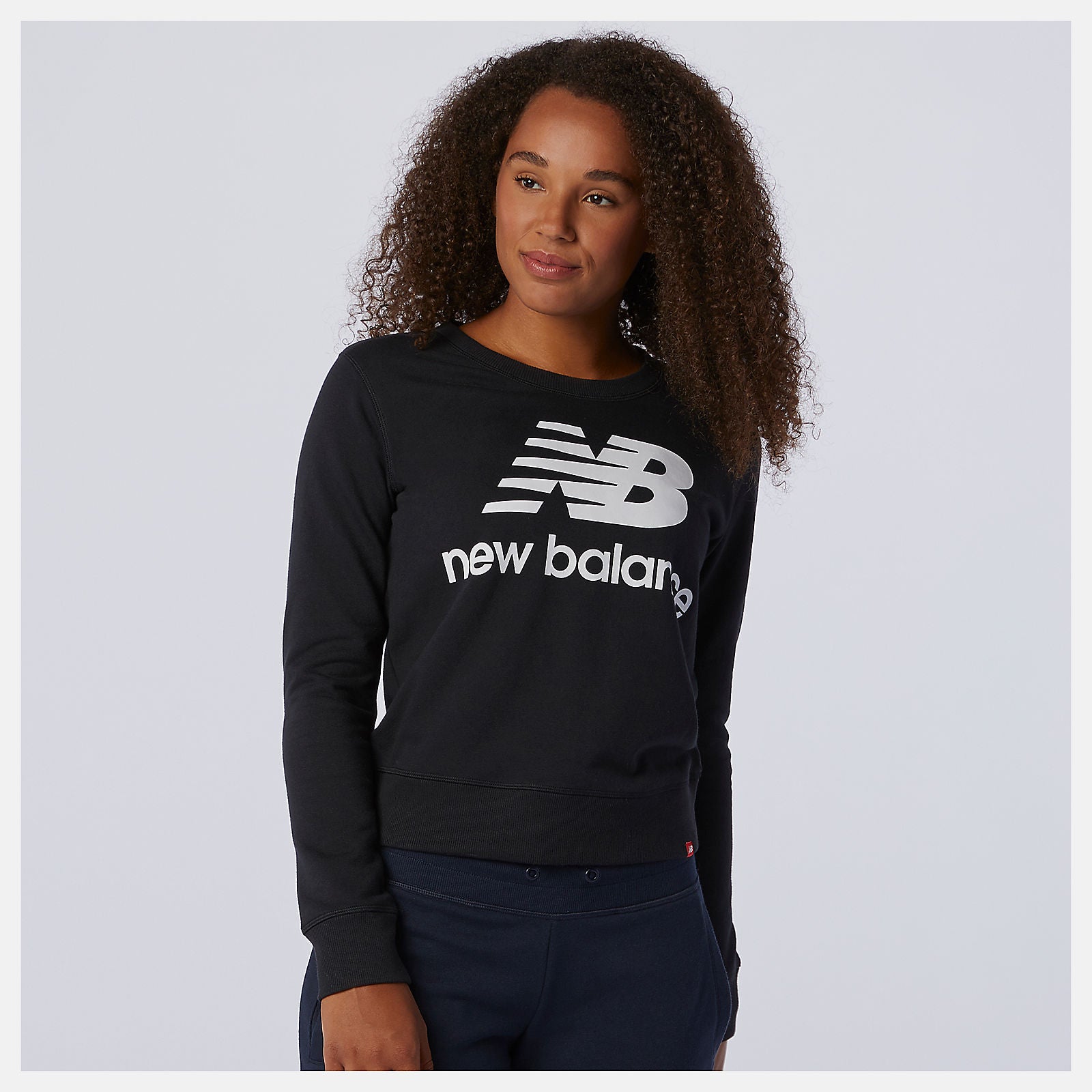 Black Essentials Crew | New Balance Clothing