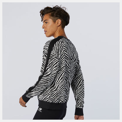 White Multi NB Athletics AOP Animal Print Crew | New Balance Clothing