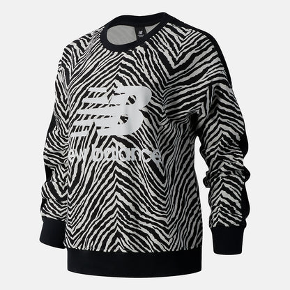 White Multi NB Athletics AOP Animal Print Crew | New Balance Clothing