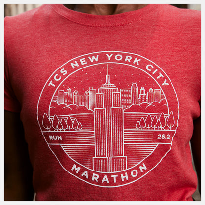 Team Red Inline NYC Marathon Park/NYC Badge | New Balance Clothing