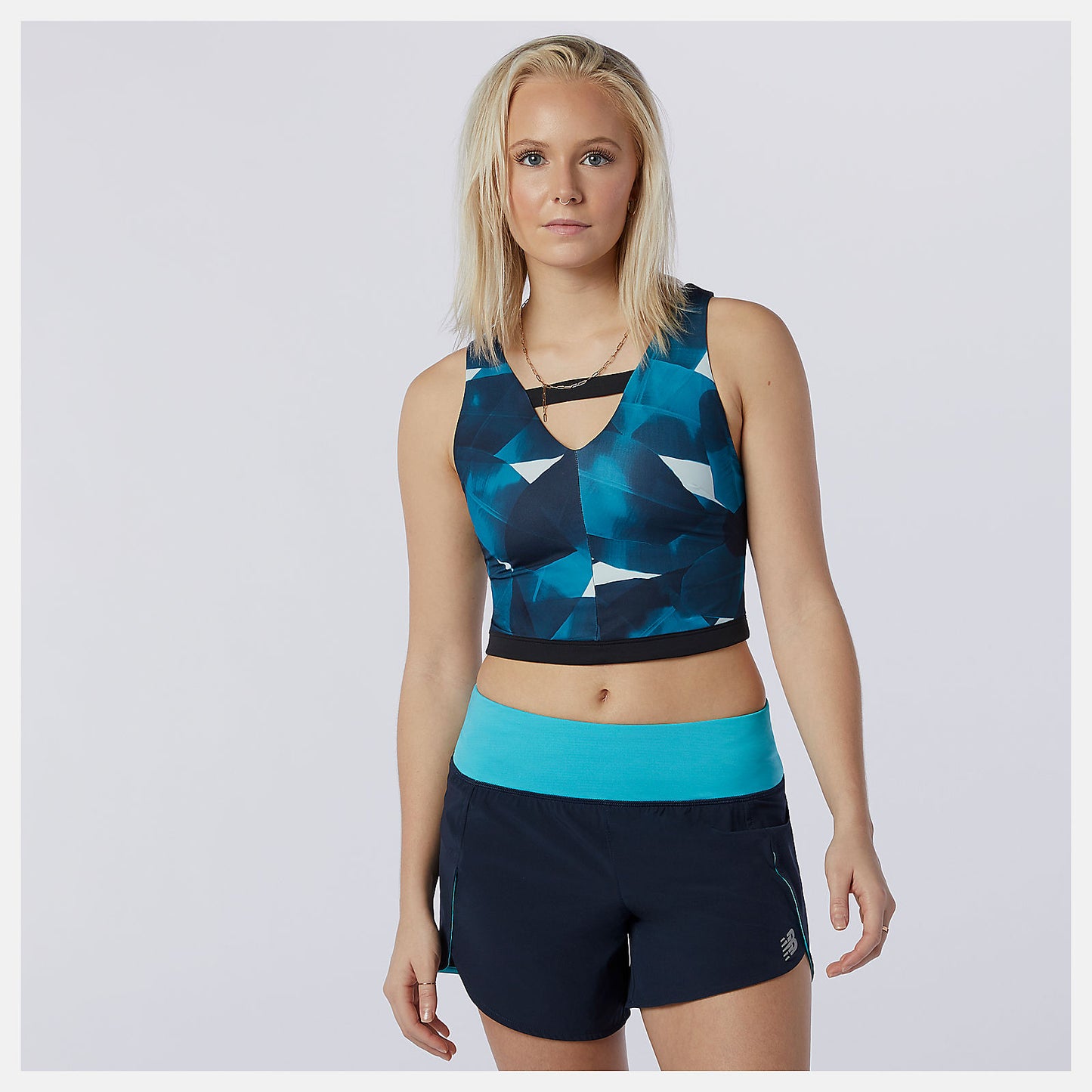 Deep Sky Transform NBSleek Printed Crop Top | New Balance Clothing
