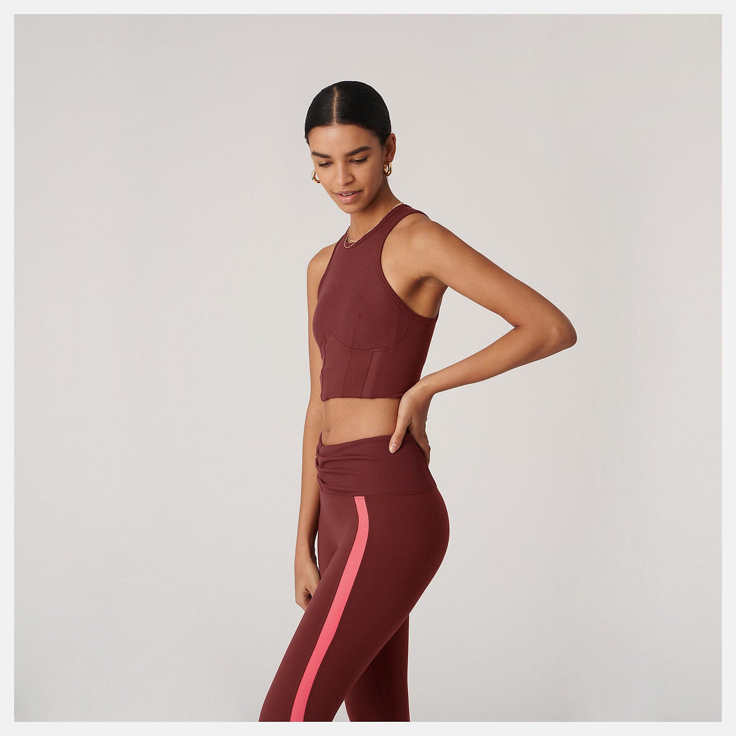 Deep Mauve Bandier Corset Tank | New Balance Clothing
