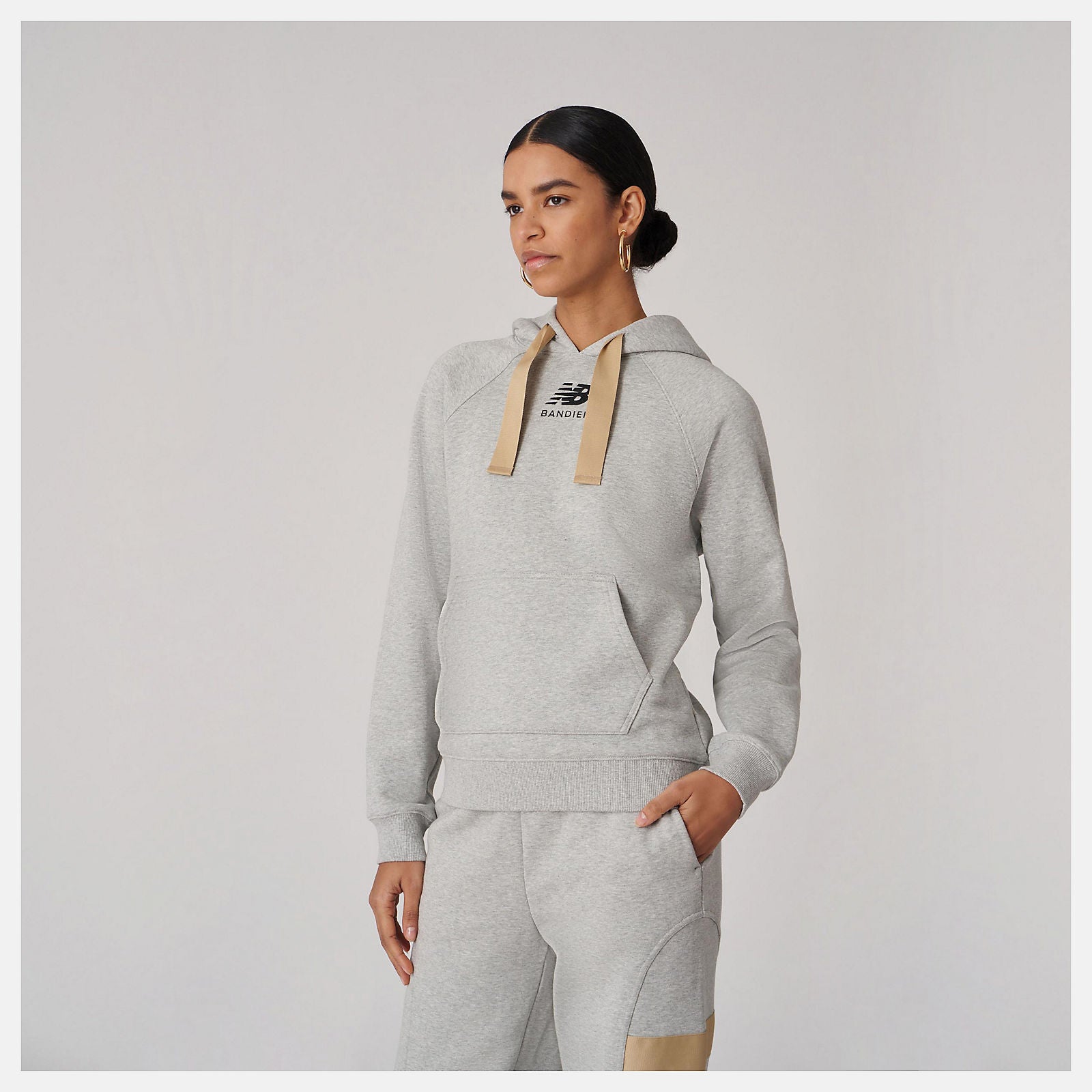 Athletic Grey Bandier Fleece Hoodie | New Balance Clothing