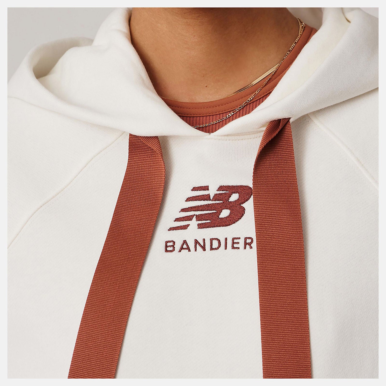 Sea Salt Bandier Fleece Hoodie | New Balance Clothing