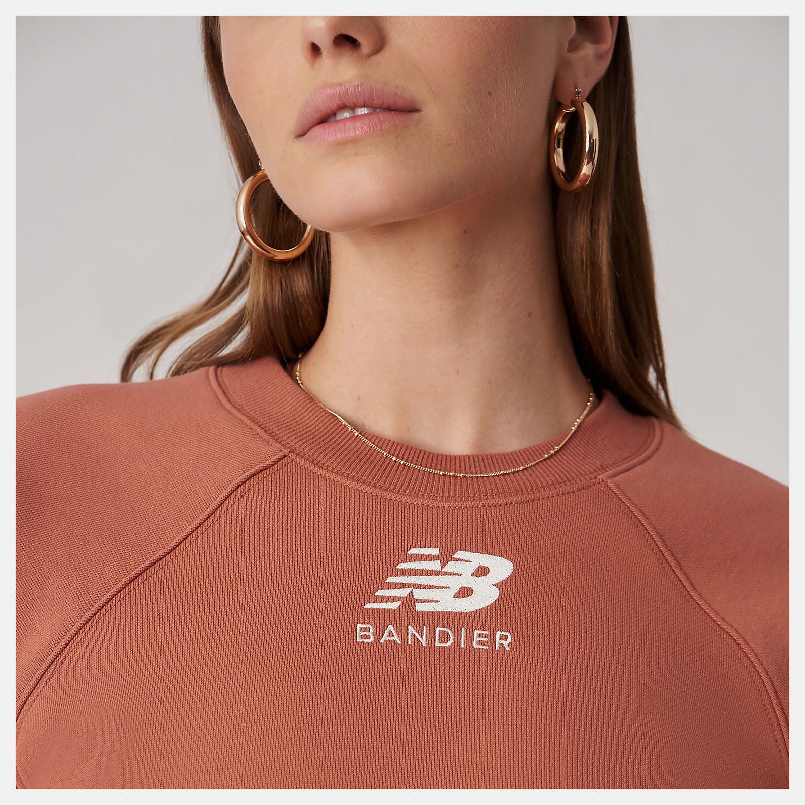 Terra Cotta Bandier Fleece Crew | New Balance Clothing