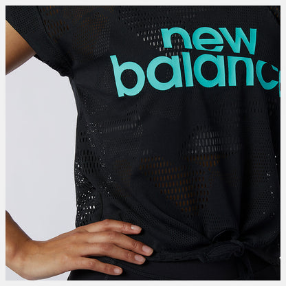 Black Achiever Collide Open Mesh Tee | New Balance Clothing