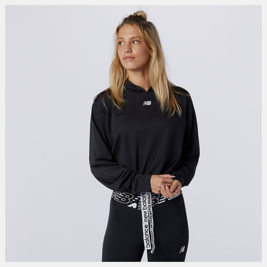 Black Relentless Cinched Hem Hoodie | New Balance Clothing