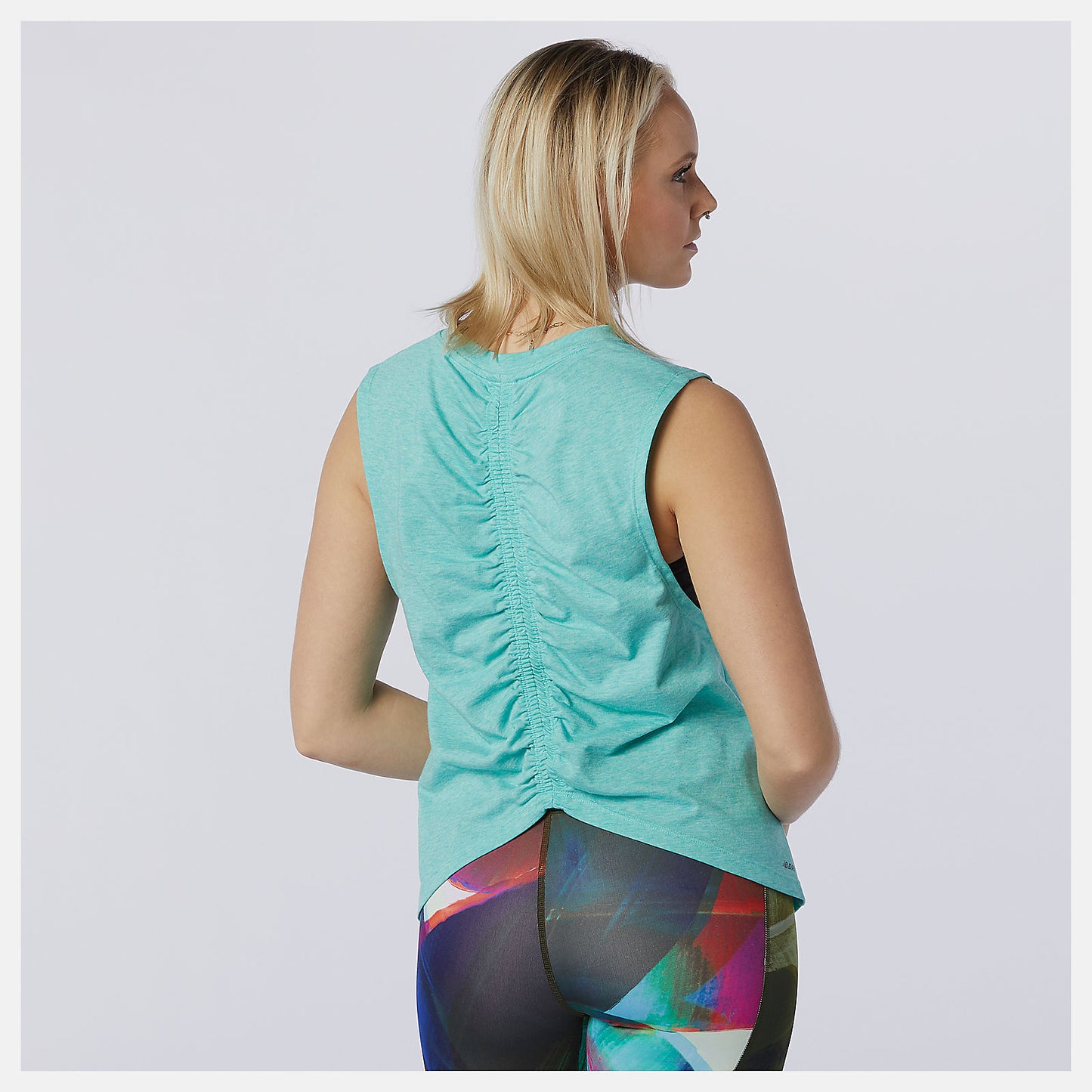 Summer Jade Relentless Cinched Back Graphic Tank | New Balance Clothing
