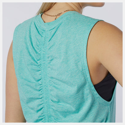 Summer Jade Relentless Cinched Back Graphic Tank | New Balance Clothing