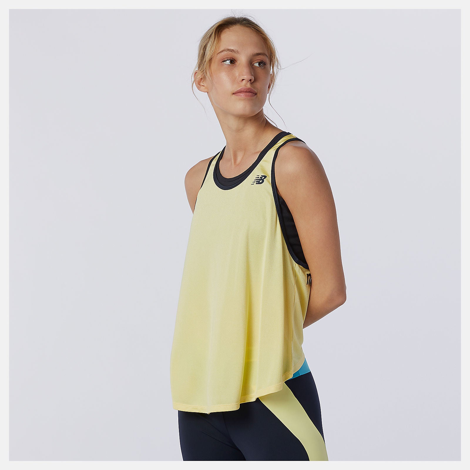 Lemon Haze Achiever Mesh Tank | New Balance Clothing