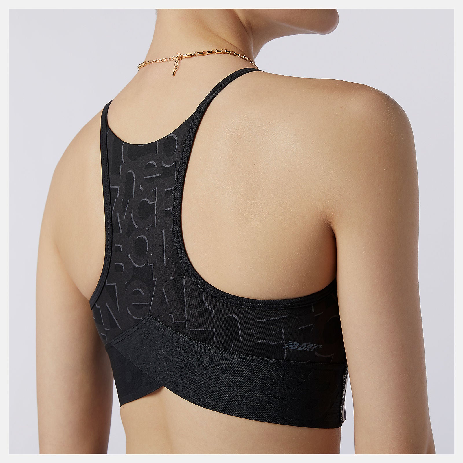 White Relentless Printed Crop Top | New Balance Clothing