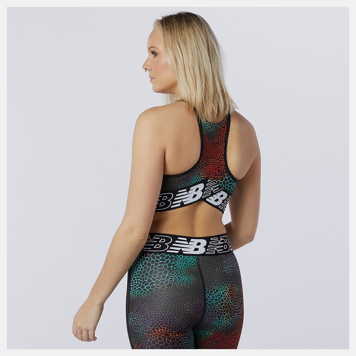 Black Print Relentless Printed Crop Top | New Balance Clothing