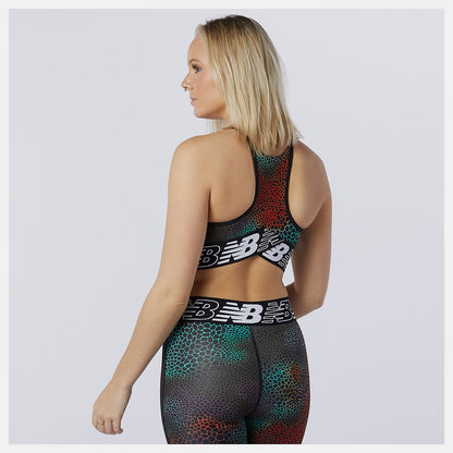 Black Print Relentless Printed Crop Top | New Balance Clothing