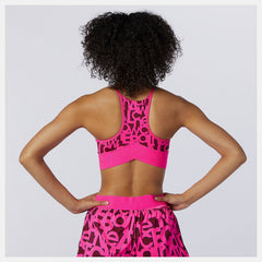 Pink Glo Relentless Printed Crop Top | New Balance Clothing