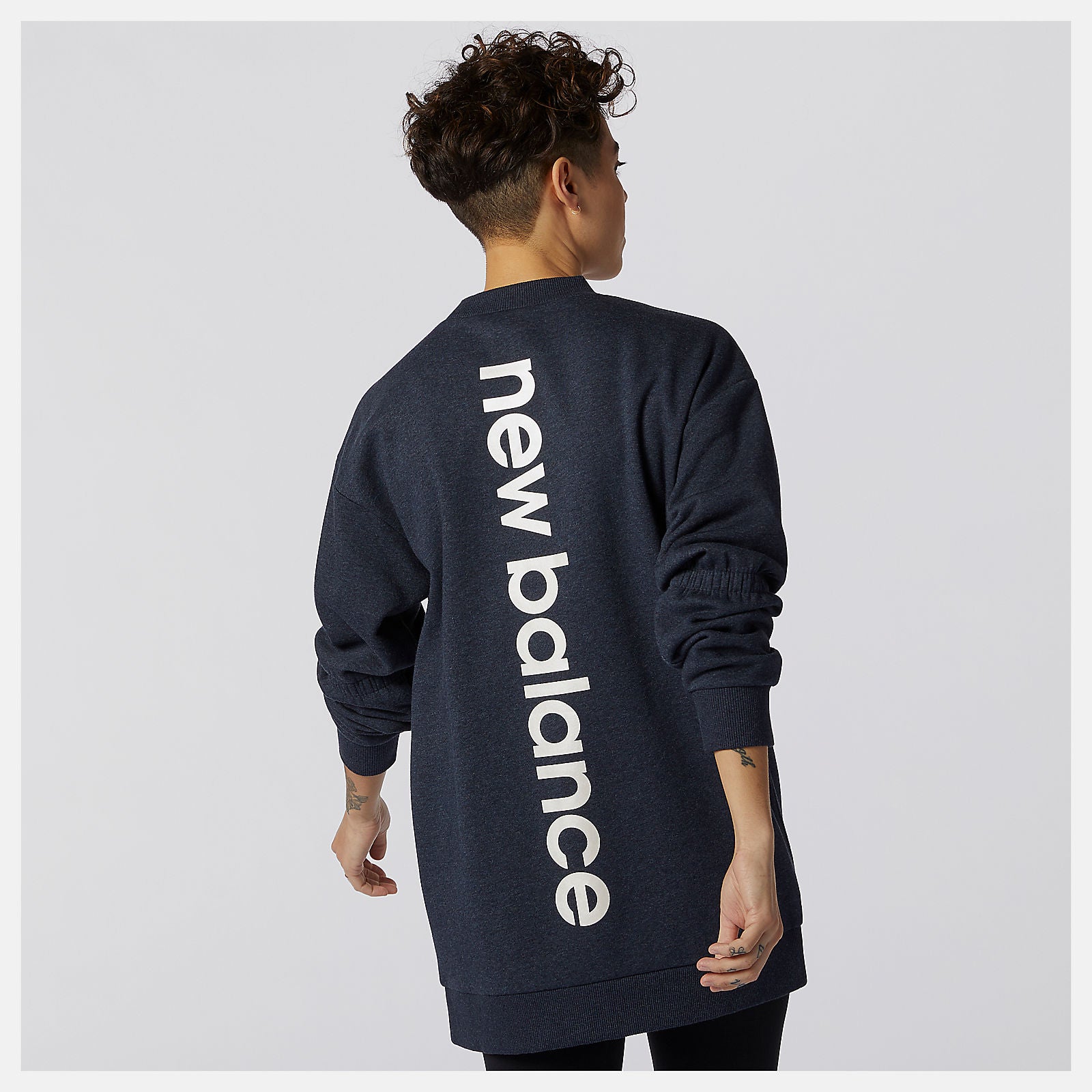 Eclipse Heather Achiever Crew Sweatshirt | New Balance Clothing