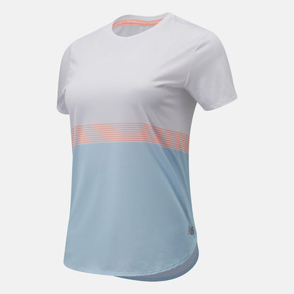White Printed Accelerate Short Sleeve | New Balance Clothing