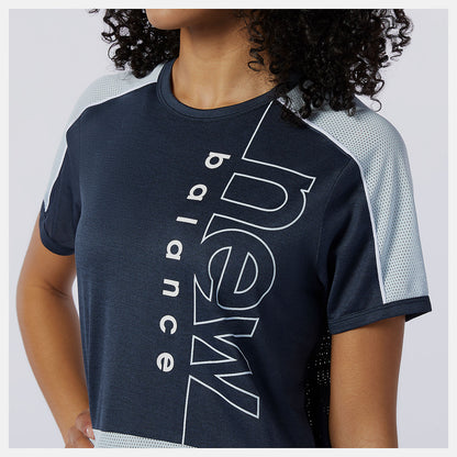 Eclipse Printed Fast Flight Short Sleeve Top | New Balance Clothing