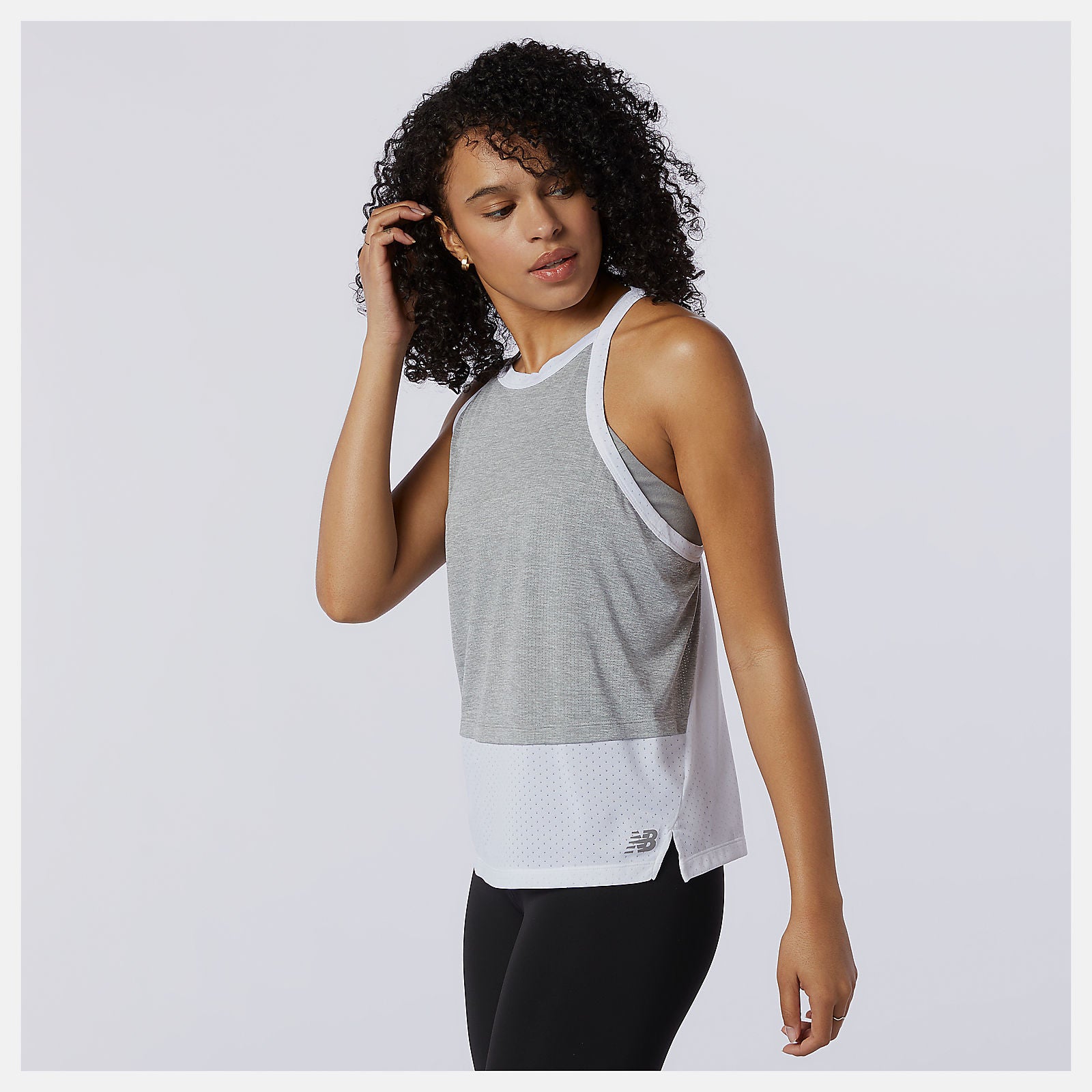 Athletic Grey Impact Run Hybrid Tank | New Balance Clothing