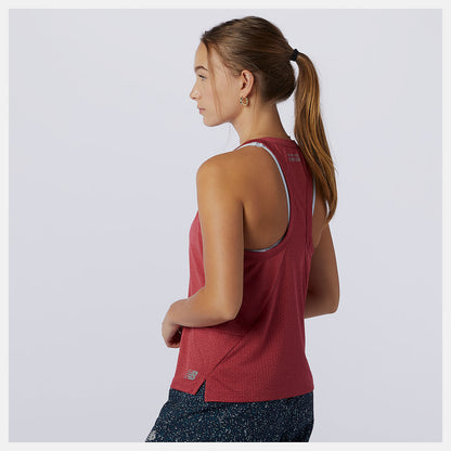 Earth Red Printed Impact Run Hybrid Tank | New Balance Clothing