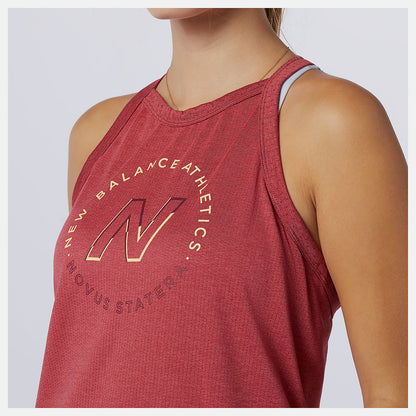 Earth Red Printed Impact Run Hybrid Tank | New Balance Clothing