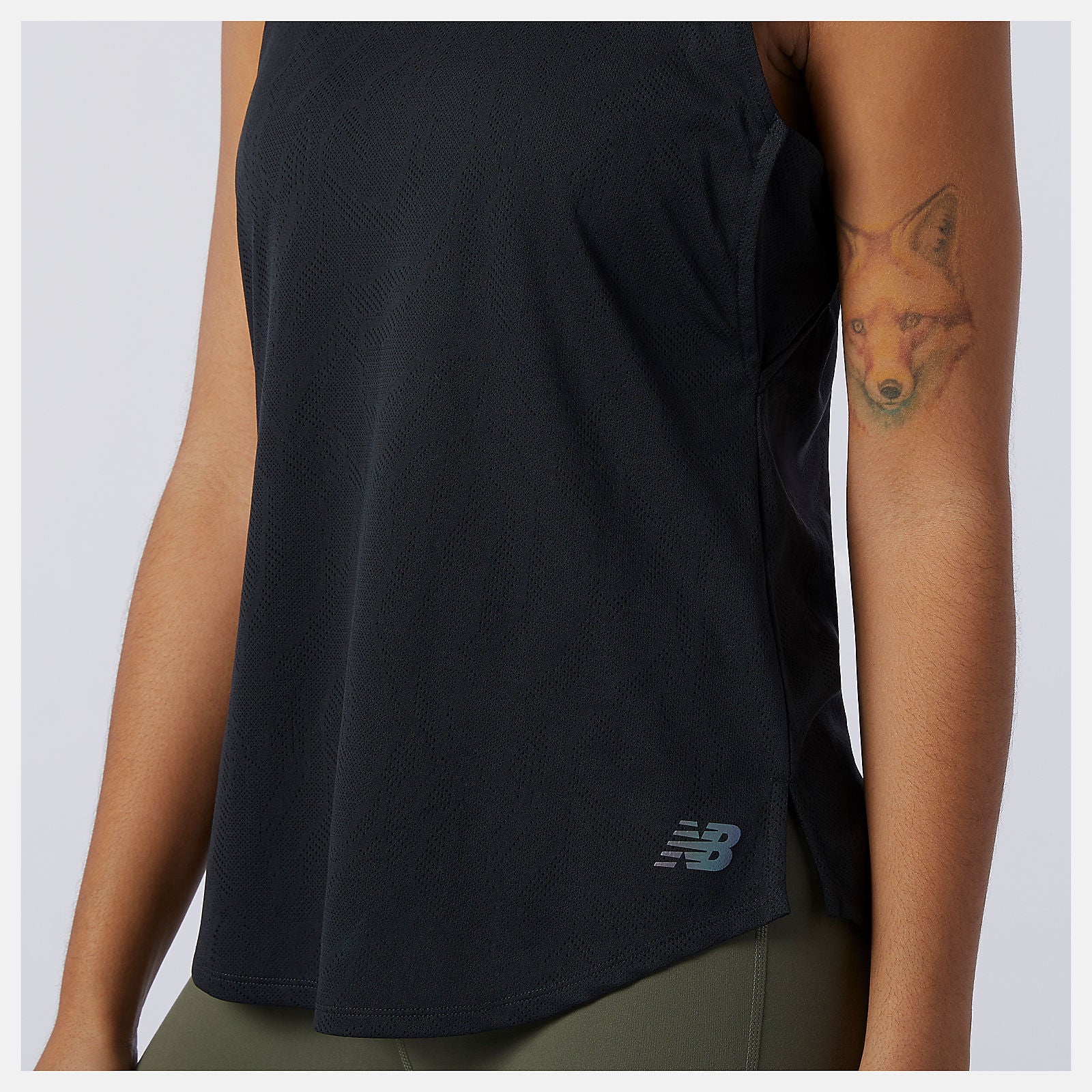Black Q Speed Fuel Jacquard Tank | New Balance Clothing