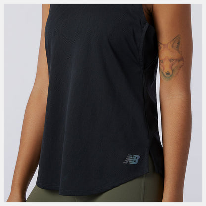 Black Q Speed Fuel Jacquard Tank | New Balance Clothing