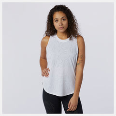 White Q Speed Fuel Jacquard Tank | New Balance Clothing