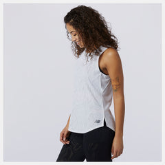 White Q Speed Fuel Jacquard Tank | New Balance Clothing