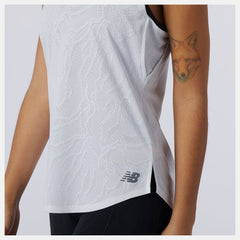 White Q Speed Fuel Jacquard Tank | New Balance Clothing