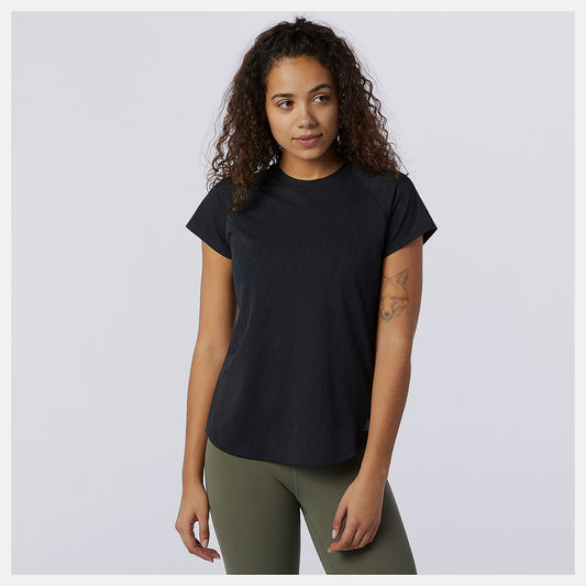 Black Q Speed Fuel Jacquard Short Sleeve | New Balance Clothing