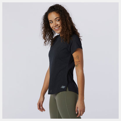 Black Q Speed Fuel Jacquard Short Sleeve | New Balance Clothing