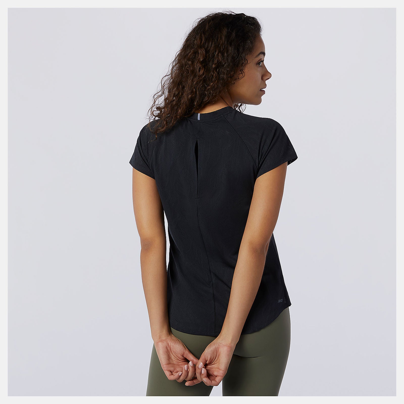 Black Q Speed Fuel Jacquard Short Sleeve | New Balance Clothing